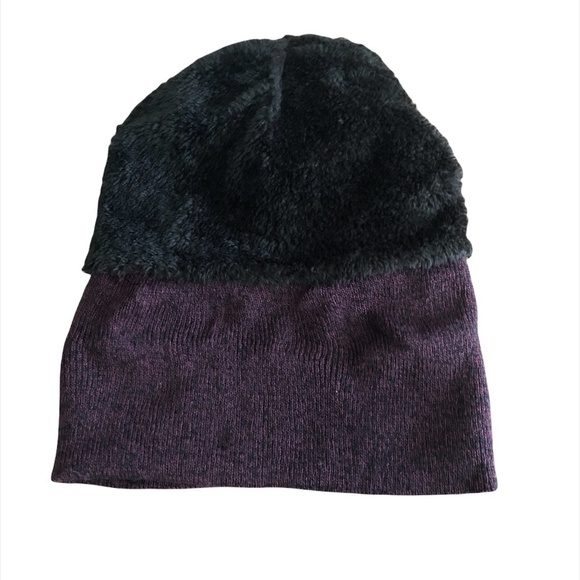 MAOCWEE Beanie Hat Unisex O/S Purple Winter Hat Rib-Knit Stretchy - Picture 7 of 9